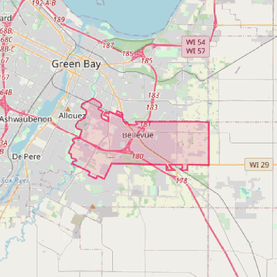 Map of Bellevue