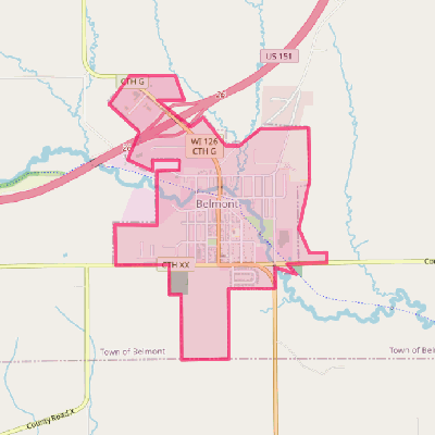 Map of Belmont