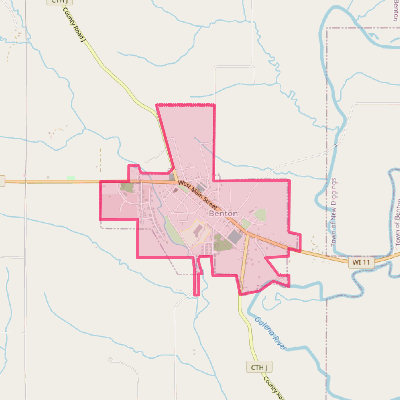 Map of Benton