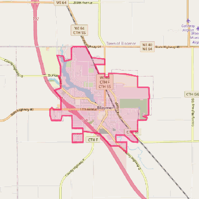 Map of Bloomer