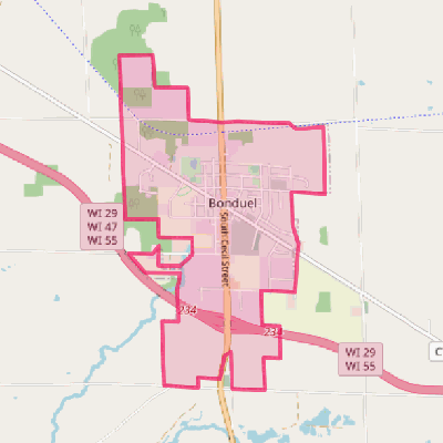 Map of Bonduel