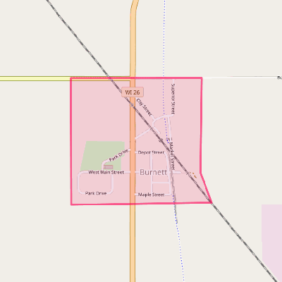 Map of Burnett