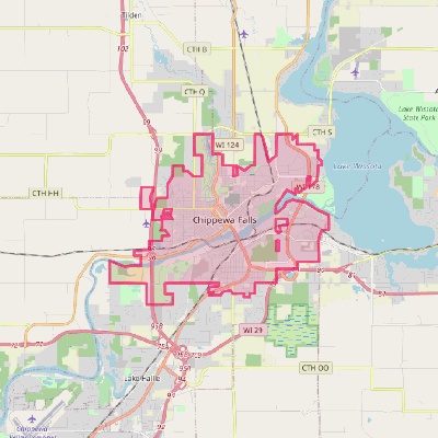 Map of Chippewa Falls