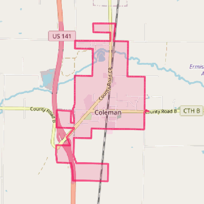 Map of Coleman