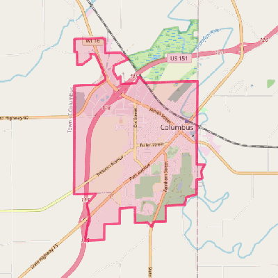 Map of Columbus