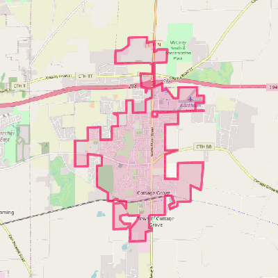 Map of Cottage Grove