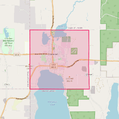 Map of Crandon