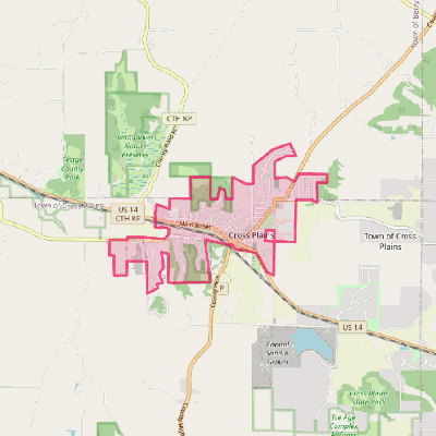 Map of Cross Plains