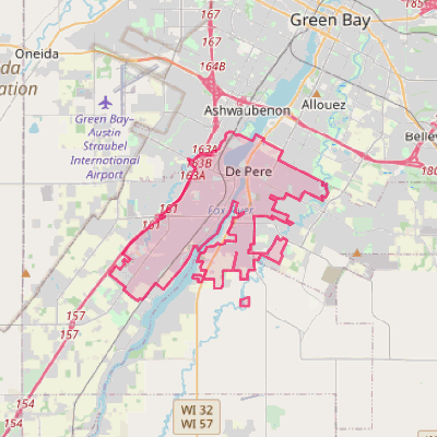 Map of De Pere