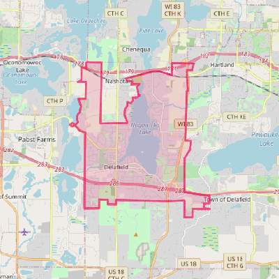 Map of Delafield