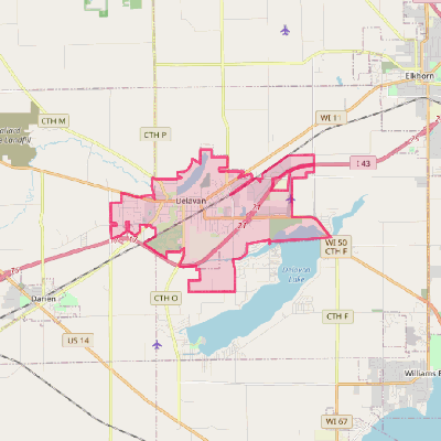 Map of Delavan