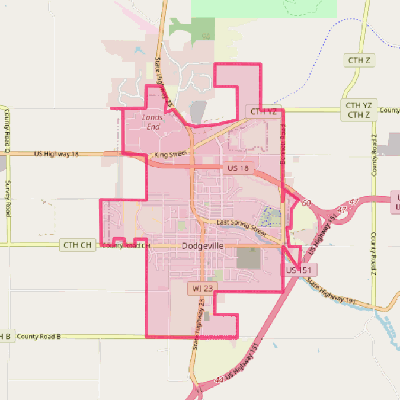 Map of Dodgeville