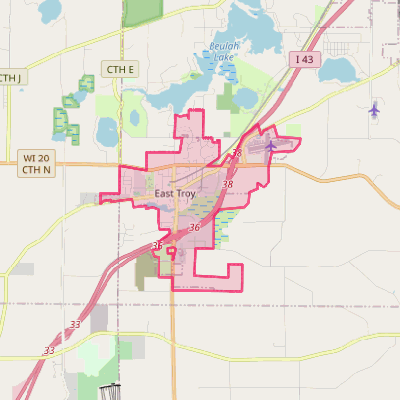 Map of East Troy