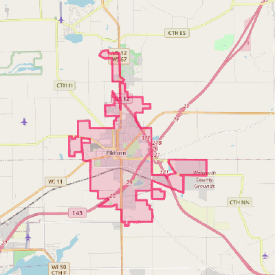 Map of Elkhorn