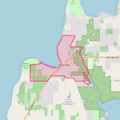 Map of Ellison Bay