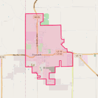 Map of Ellsworth