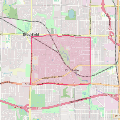 Map of Elm Grove