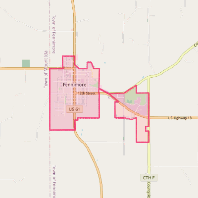 Map of Fennimore