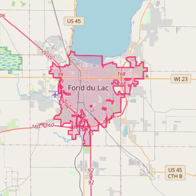 Map of Fond du Lac