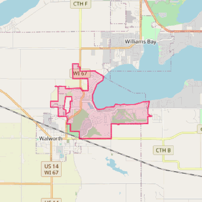 Map of Fontana-on-Geneva Lake