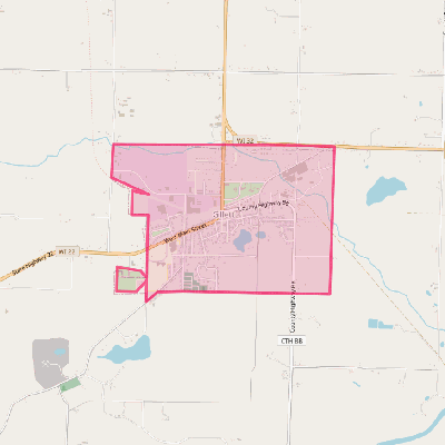 Map of Gillett