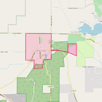 Map of Glenbeulah