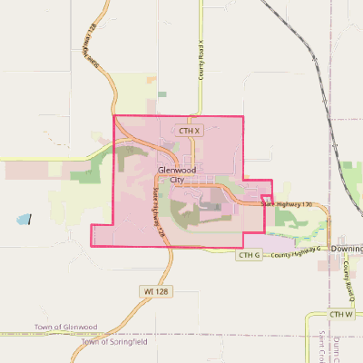 Map of Glenwood City