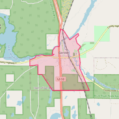 Map of Gordon