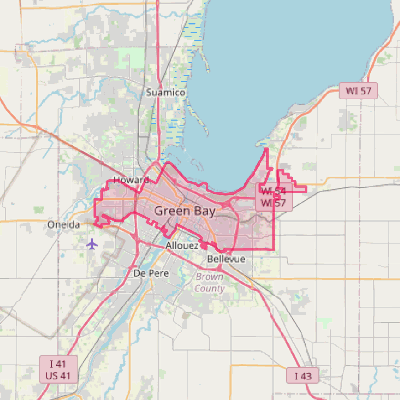 Map of Green Bay