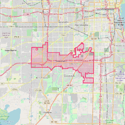 Map of Greenfield