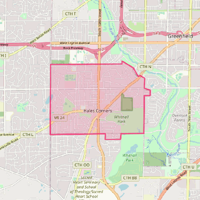 Map of Hales Corners