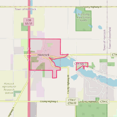 Map of Hancock