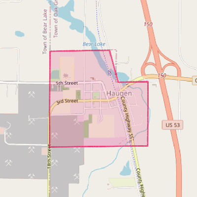 Map of Haugen