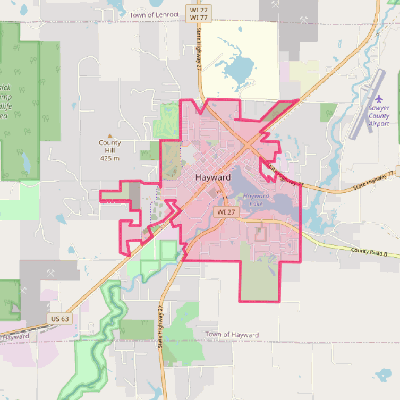 Map of Hayward