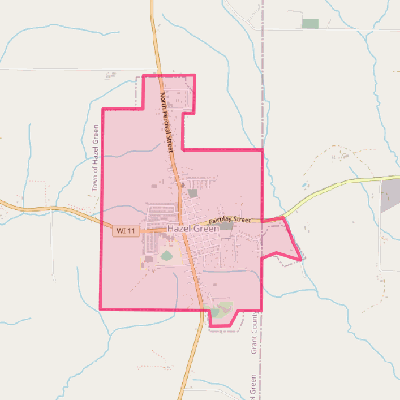 Map of Hazel Green