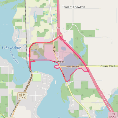 Map of Knowlton