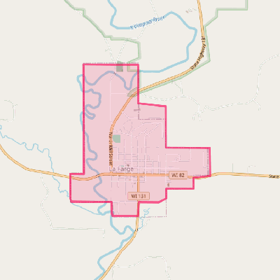 Map of La Farge