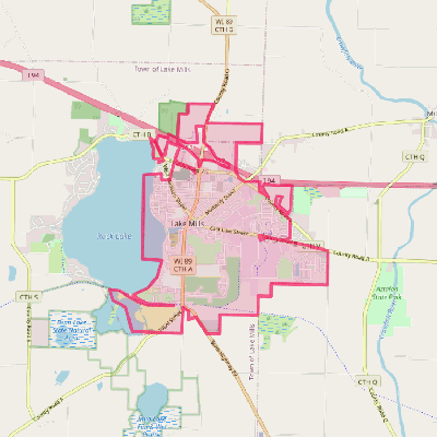 Map of Lake Mills