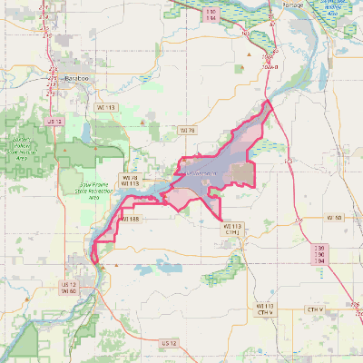 Map of Lake Wisconsin