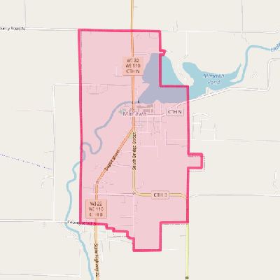 Map of Manawa