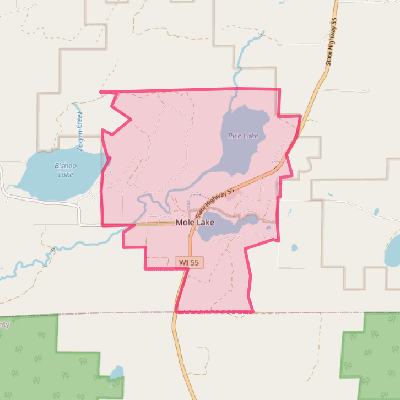 Map of Mole Lake