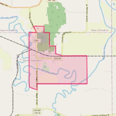 Map of North Freedom