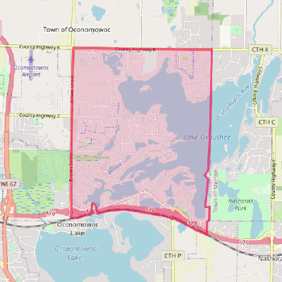 Map of Okauchee Lake