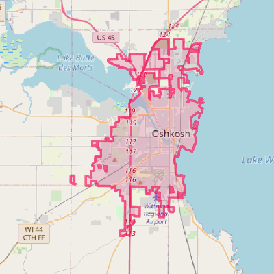 Map of Oshkosh