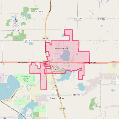 Map of Paddock Lake