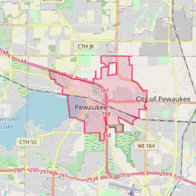 Map of Pewaukee