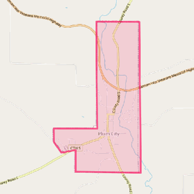 Map of Plum City