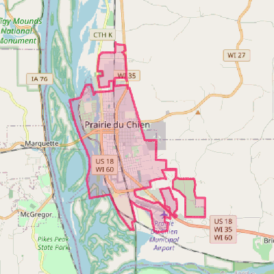 Map of Prairie du Chien