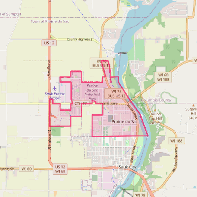 Map of Prairie du Sac