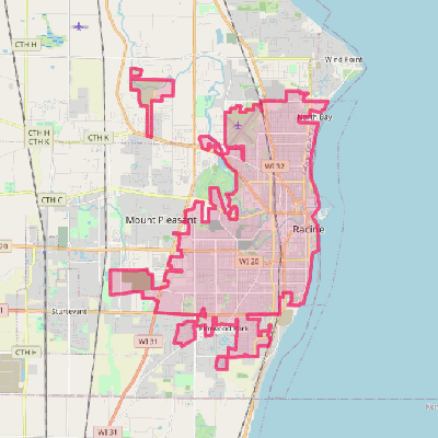 Map of Racine